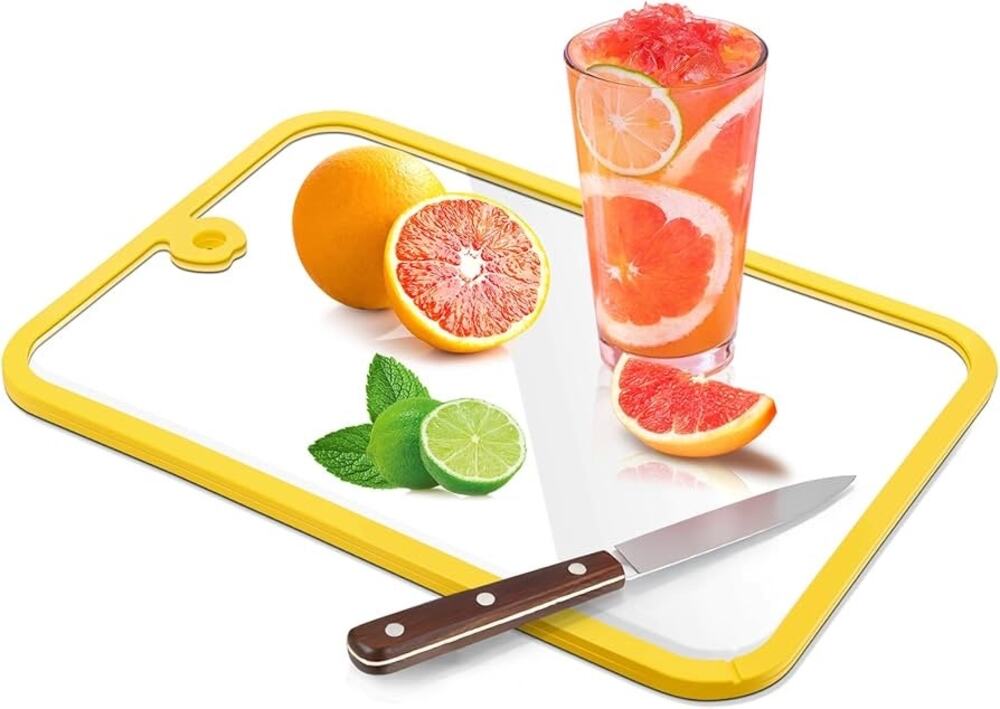 Yellow Temper Glass Cutting Board 13 x 18”